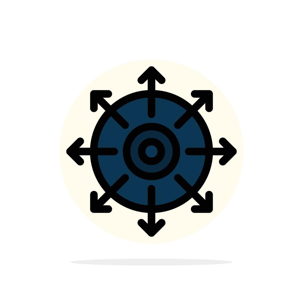 Target Point Achieve Success Abstract Circle Background Flat color Icon vector