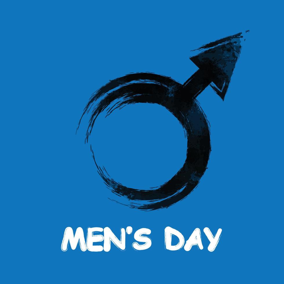 International mens day background with brush style. vector