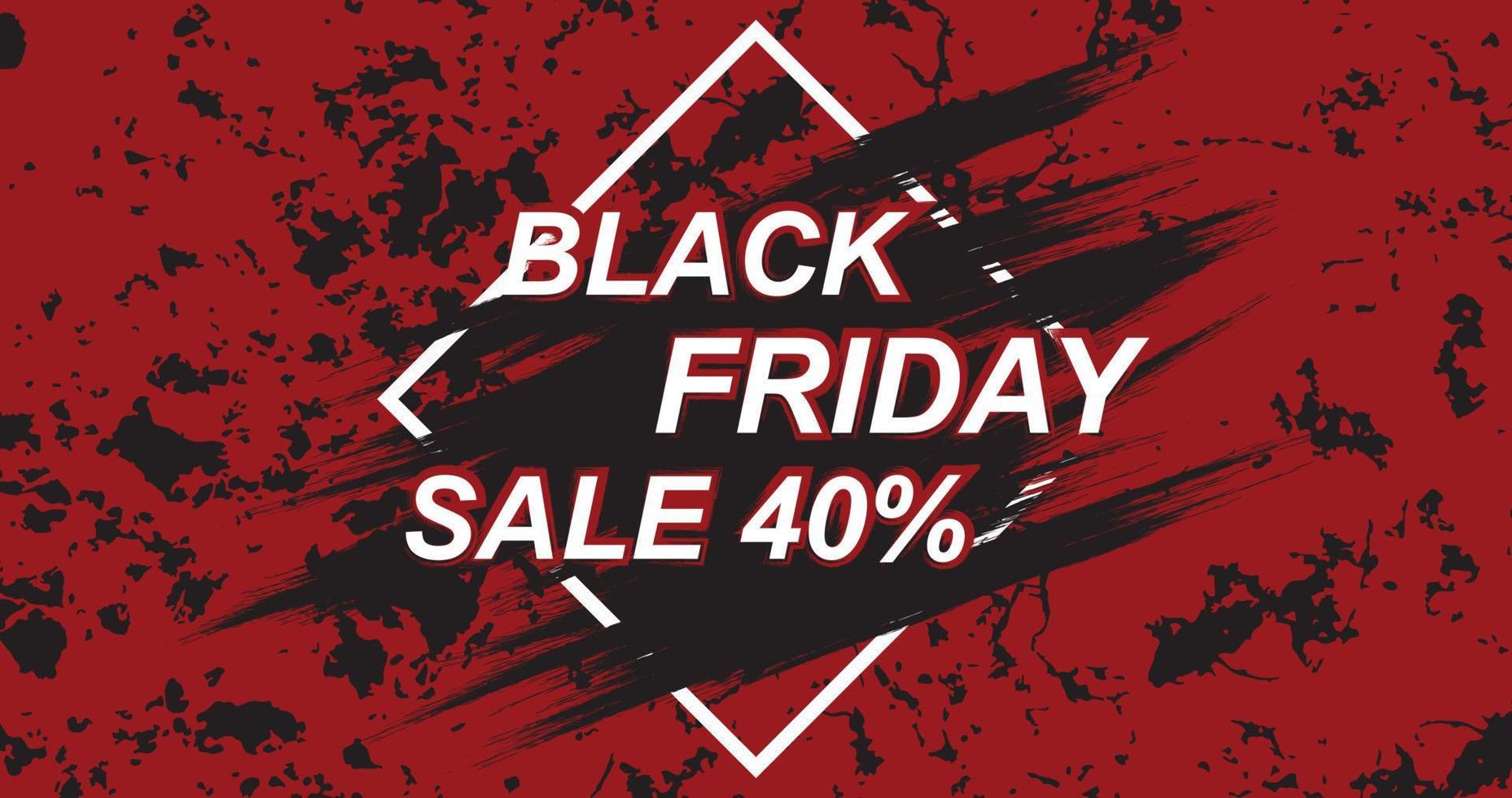 Black friday background with brush style. vector