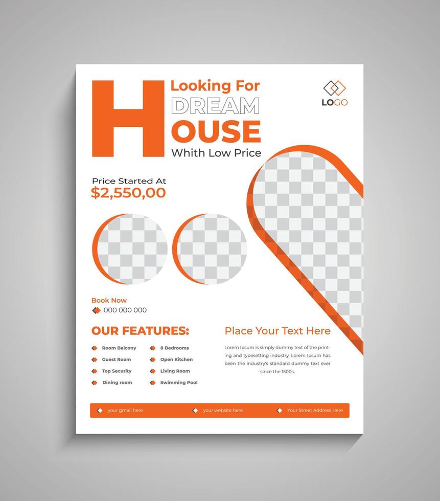 Real Estate Flyer design template vector