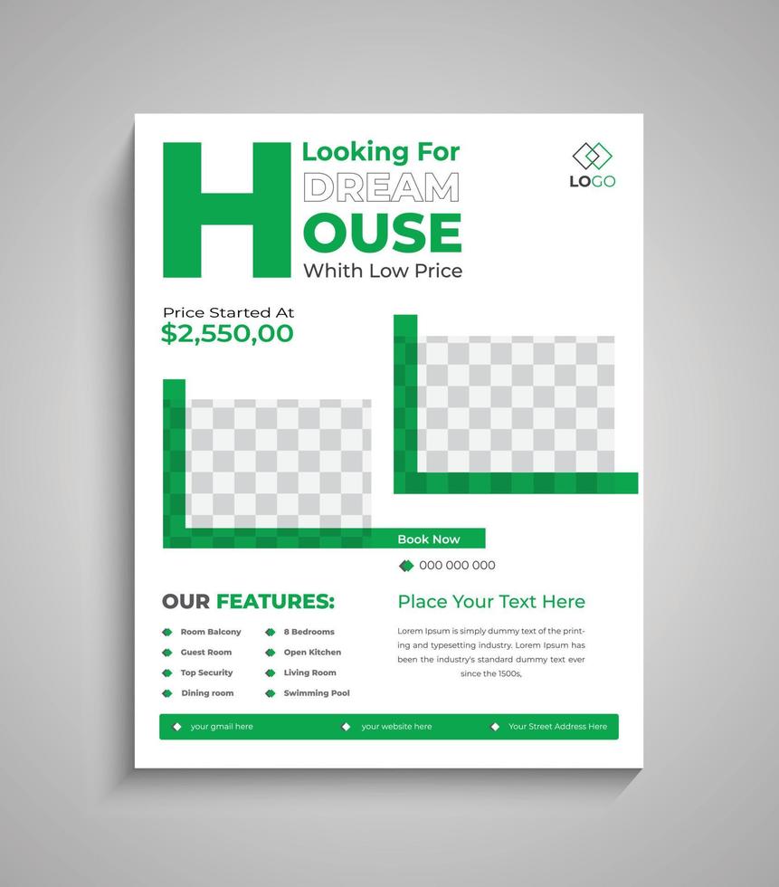 Real Estate Flyer design template vector