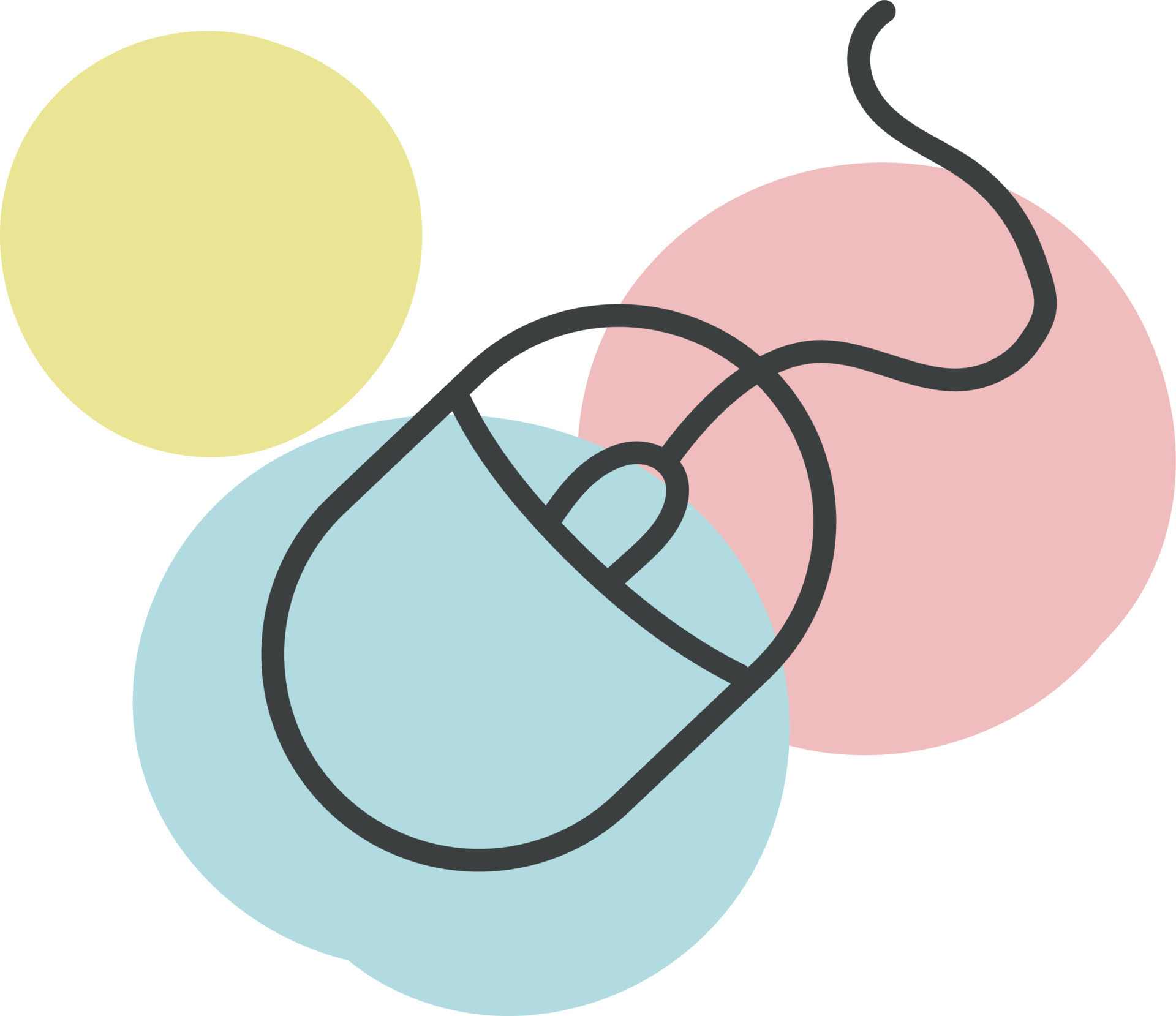 Computer mouse, illustration, vector, on a white background. 13501465