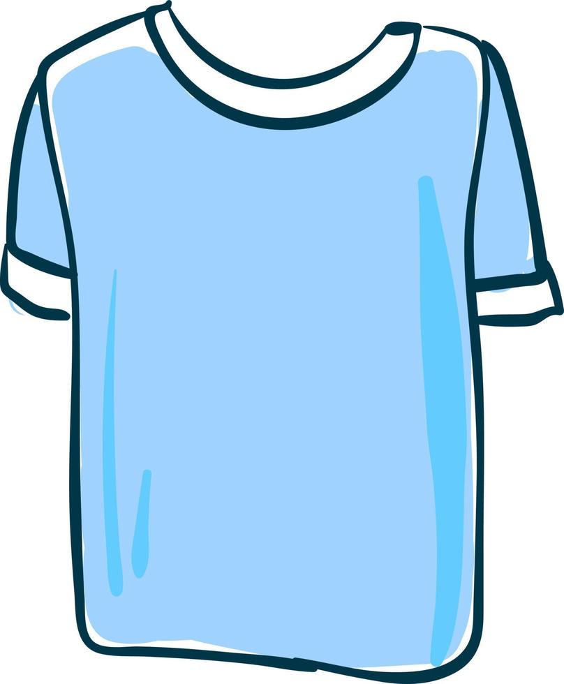 Blue man shirt, illustration, vector on white background.