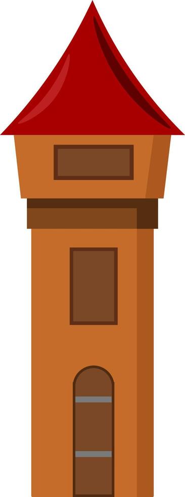 High tower, illustration, vector on white background.