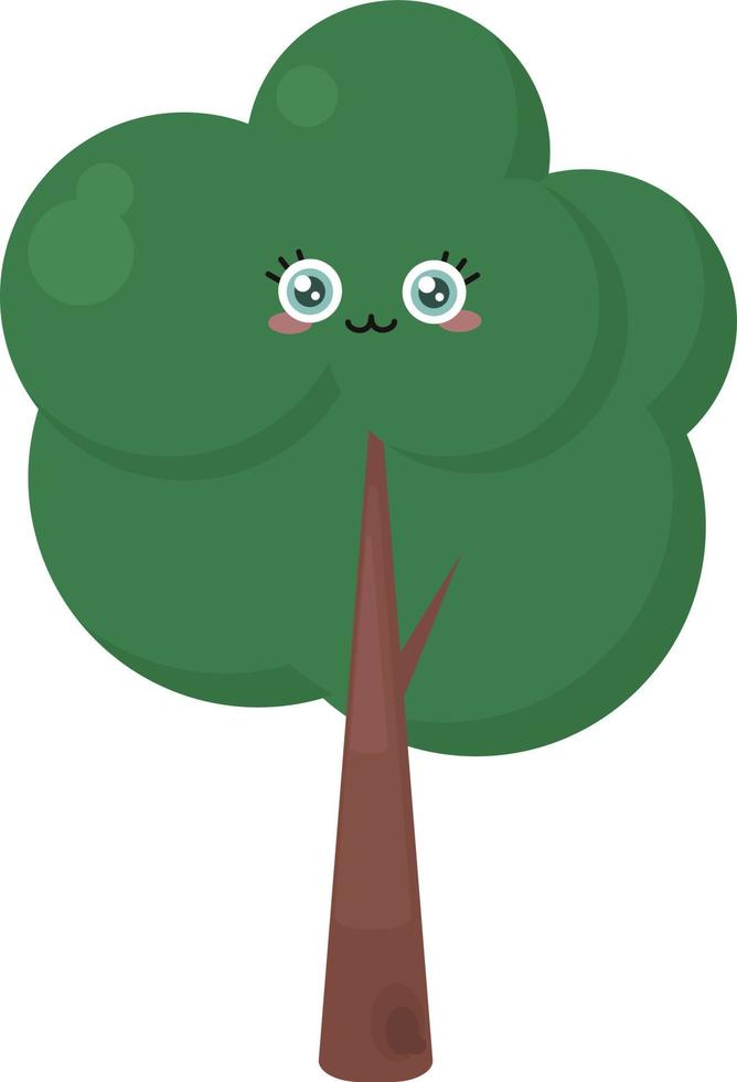 Cute tree , illustration, vector on white background