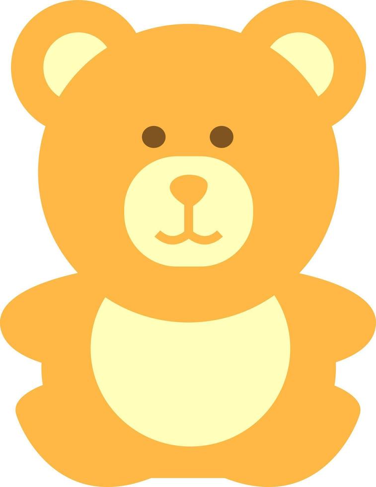oso de juguete, ilustración, vector sobre un fondo blanco