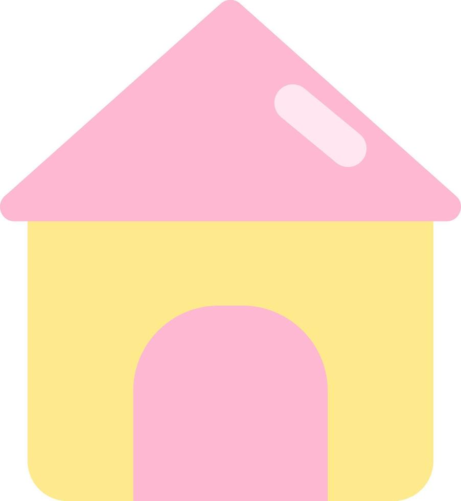 Cat house, icon illustration, vector on white background