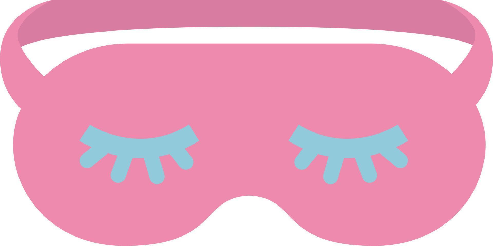 Pink sleeping mask, illustration, vector, on a white background. vector