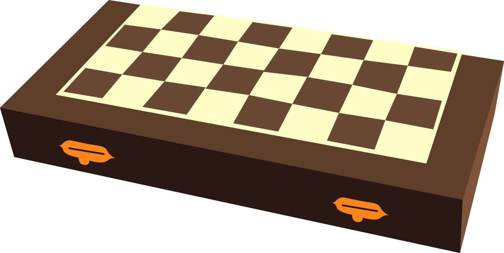 Chess board, illustration, vector on white background.