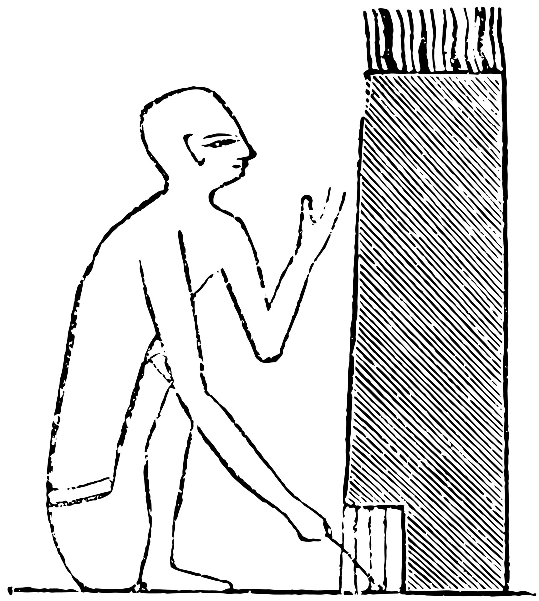 GlassBlowing is a sculpture of a man making a glass by blowing in a