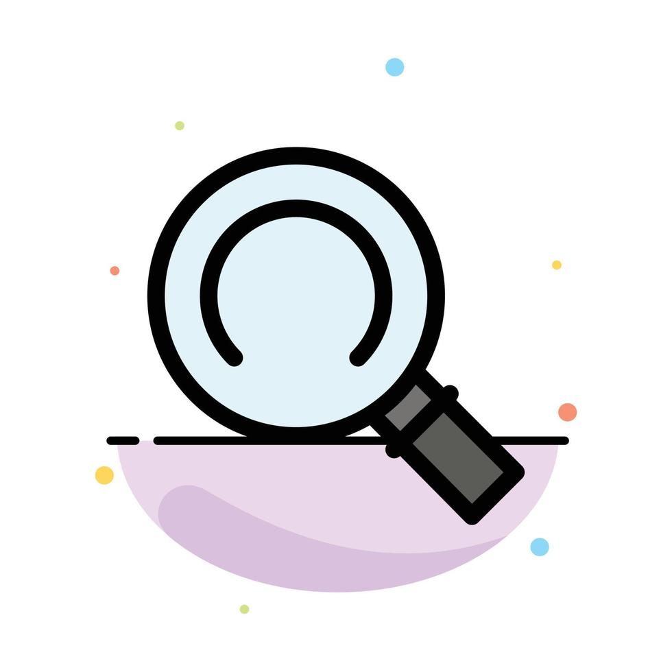 General Magnifier Search Abstract Flat Color Icon Template vector