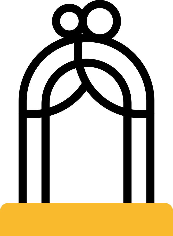 Marriage arch, illustration, vector on a white background.