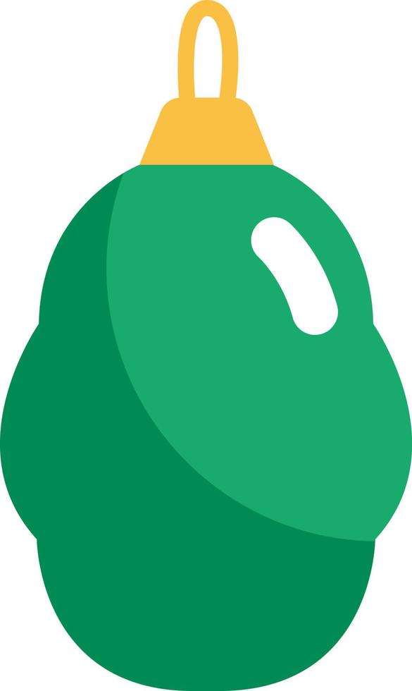 Dark green christmas toy, illustration, vector, on a white background. vector