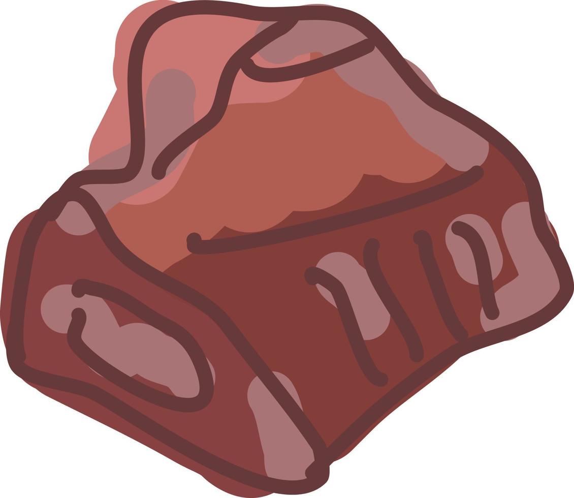 carne redonda, ilustración, vector sobre fondo blanco.