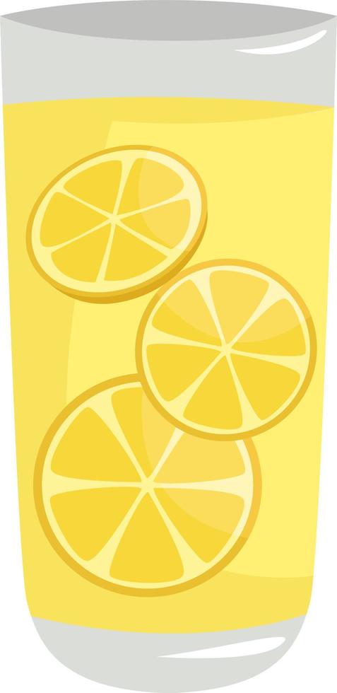 Lemon juice, illustration, vector on white background.