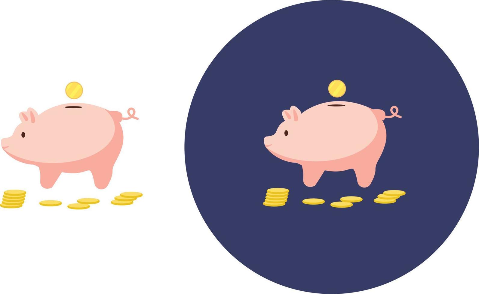 Piggie bank ,illustration, vector on white background.