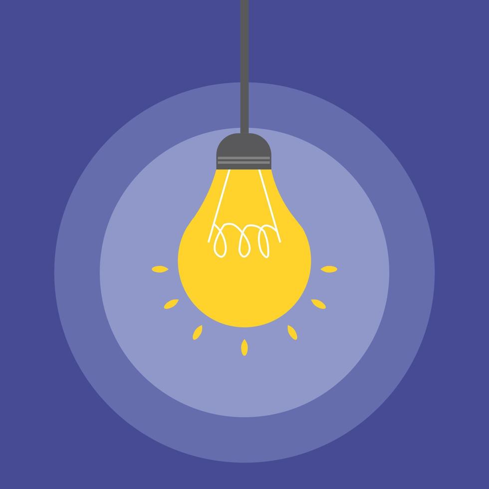 Lighting bulb, illustration, vector on white background.