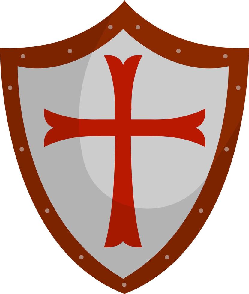 Crusader shield, illustration, vector on white background. 13502473 Vector  Art at Vecteezy