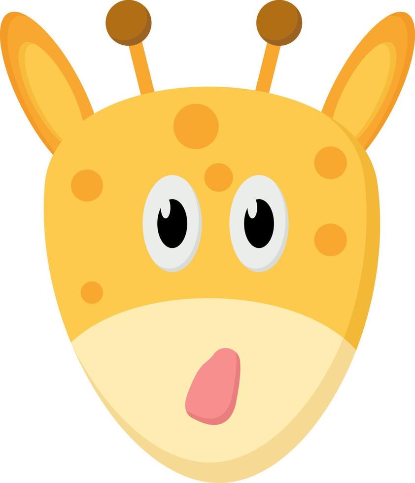 Giraffe, illustration, vector on white background.