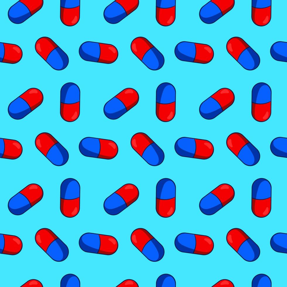 Capsule pills, illustration, vector on white background