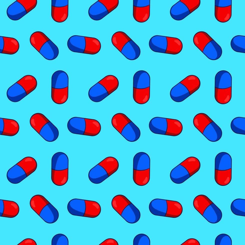 Capsule pills, illustration, vector on white background