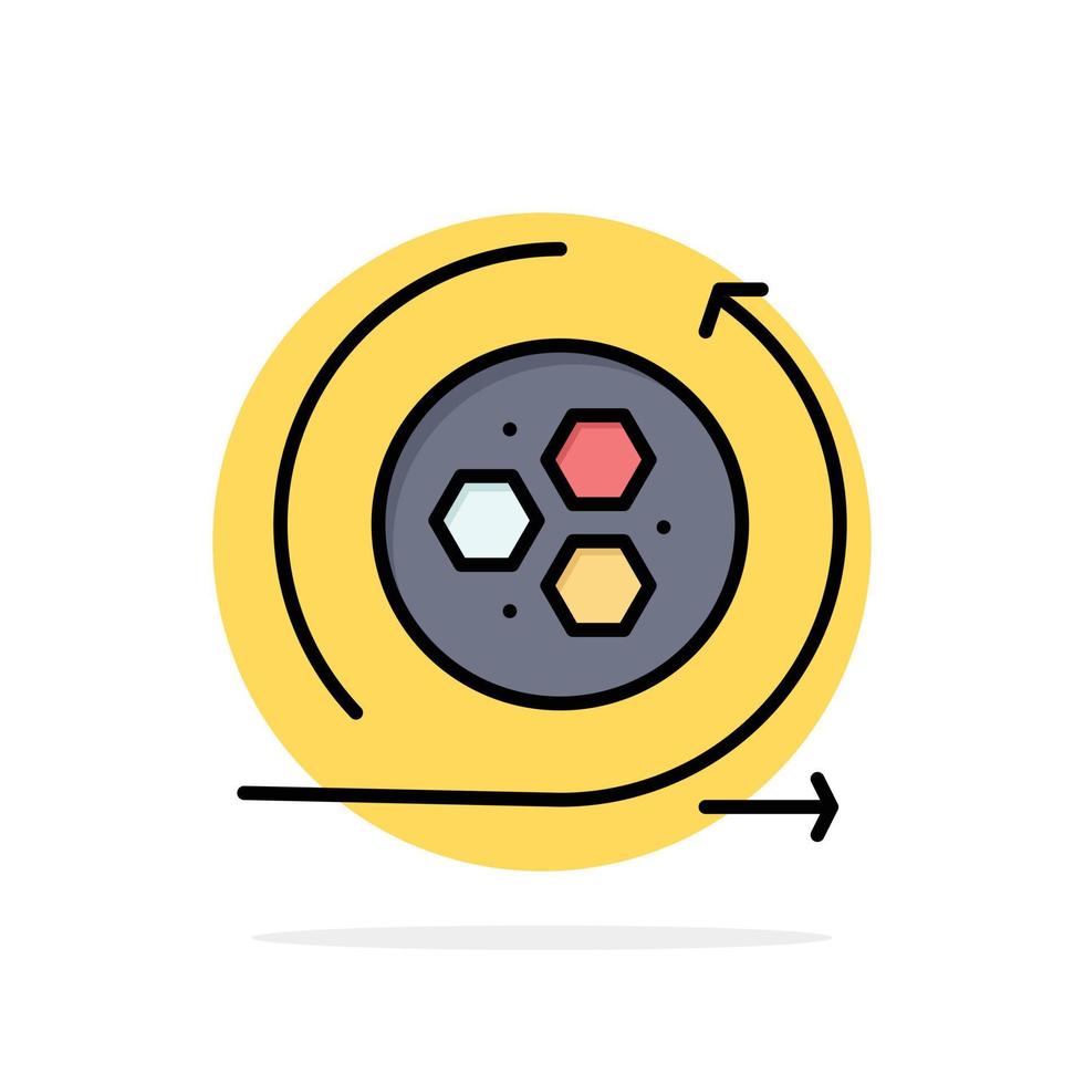 modelado api modelado ciencia círculo abstracto fondo color plano icono vector
