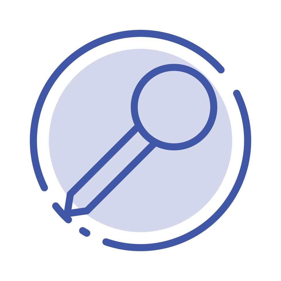 Map Pin Marker Mark Blue Dotted Line Line Icon vector