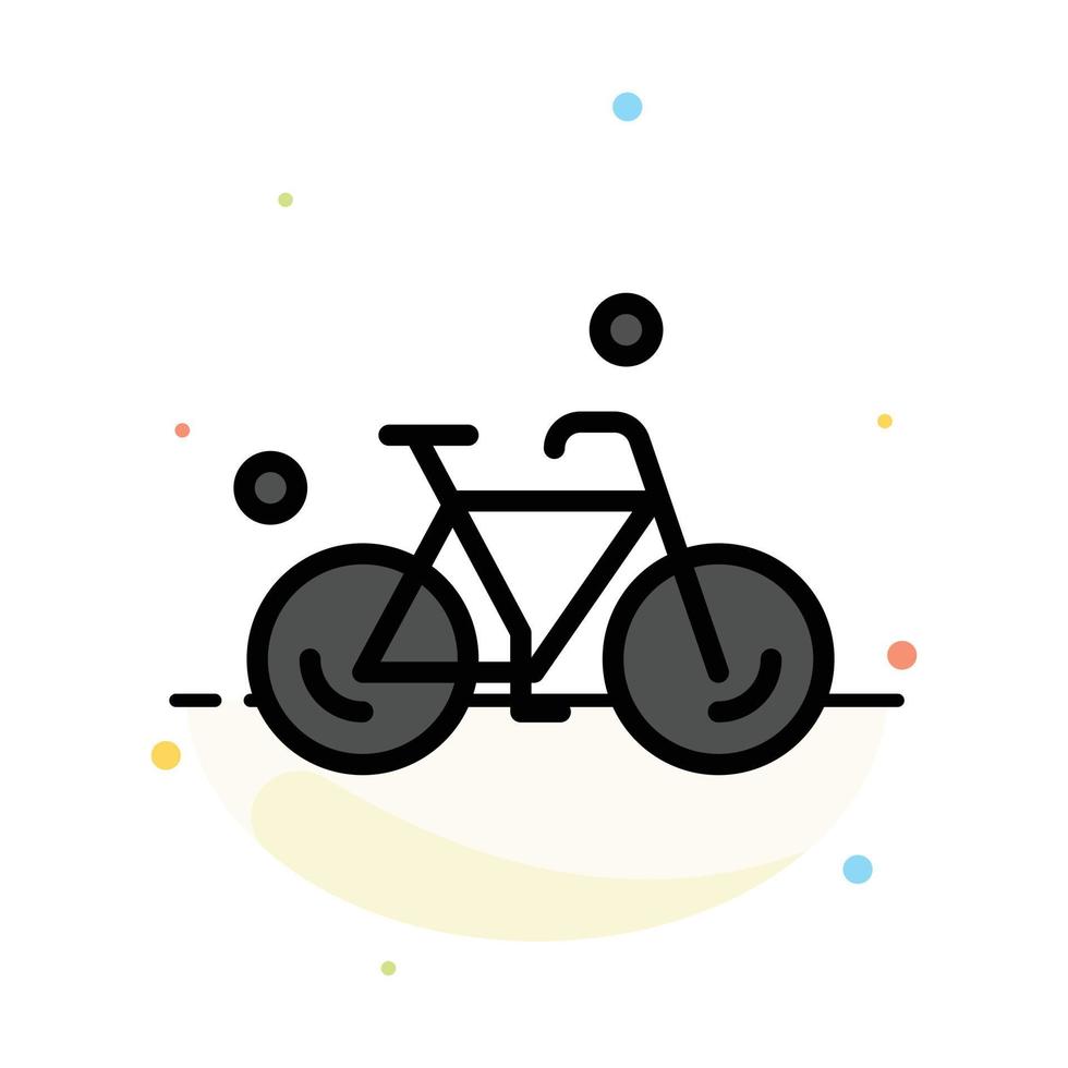 Bicycle Bike Cycle Spring Abstract Flat Color Icon Template vector