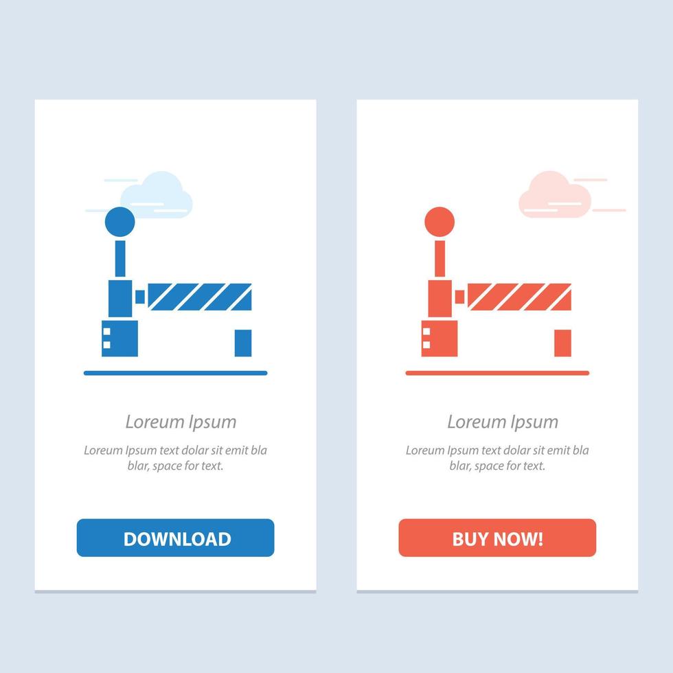 Flag Train Station  Blue and Red Download and Buy Now web Widget Card Template vector