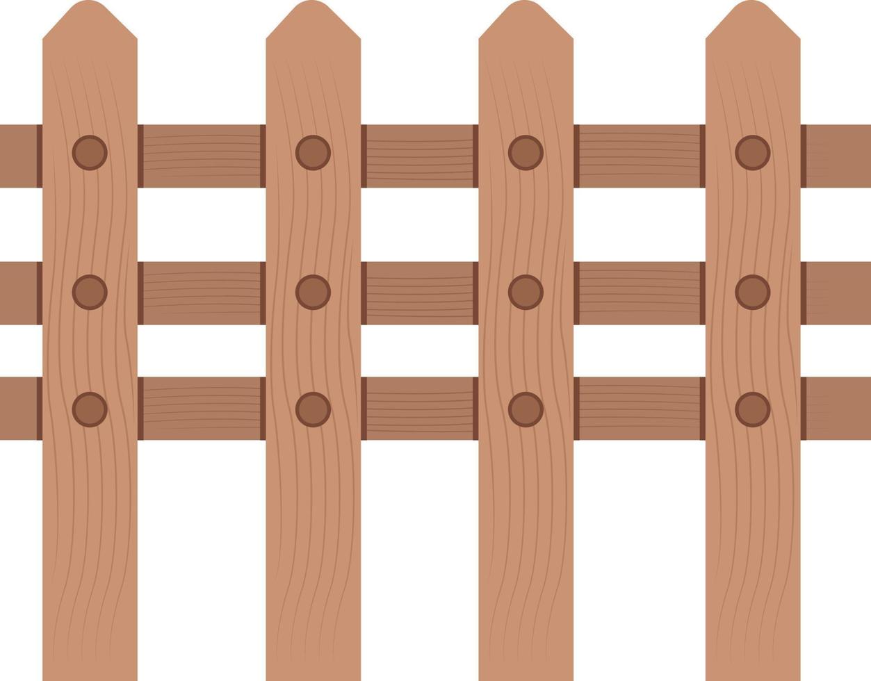 Cartoon wooden fence vector