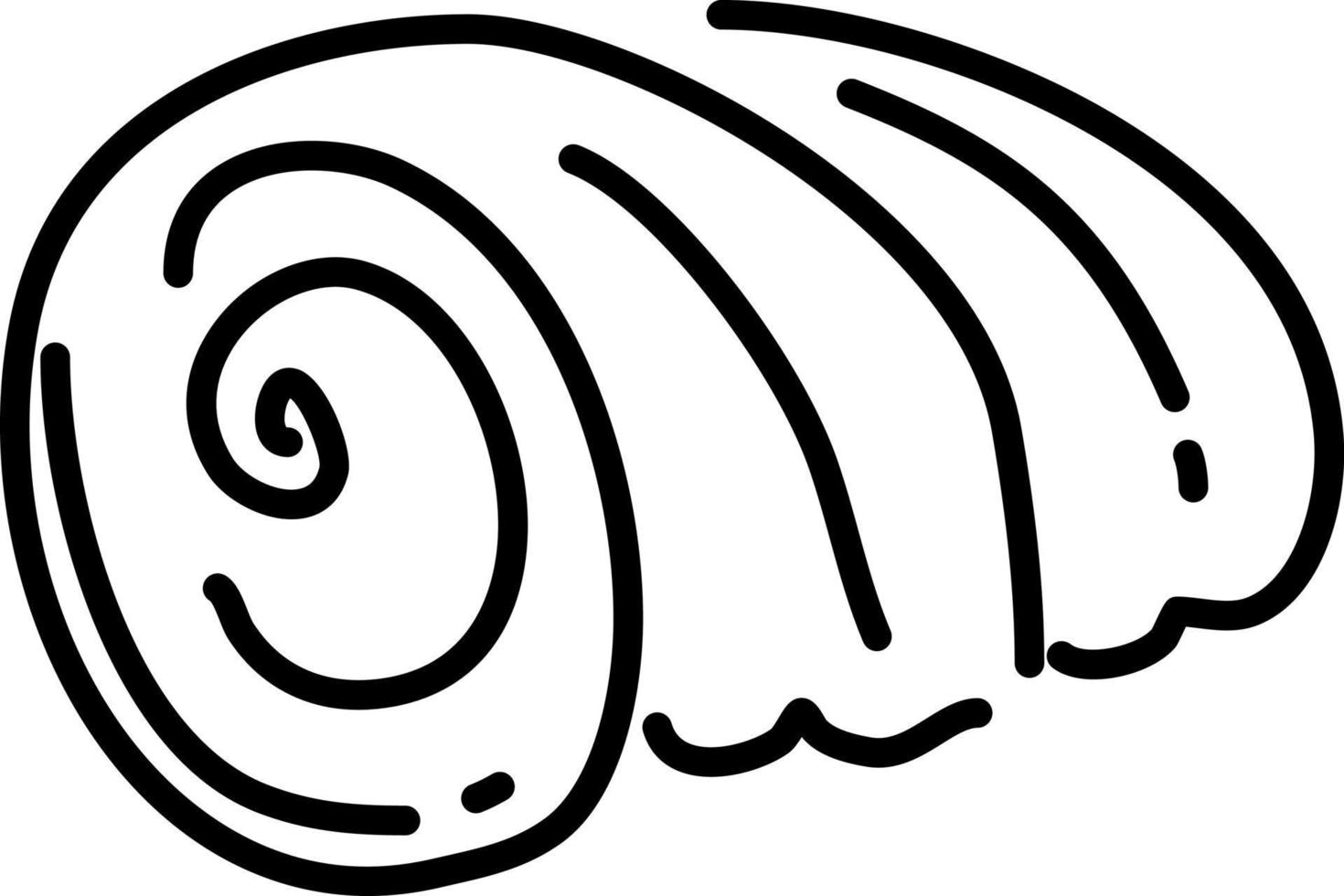 concha de mar animal, ilustración, vector sobre un fondo blanco