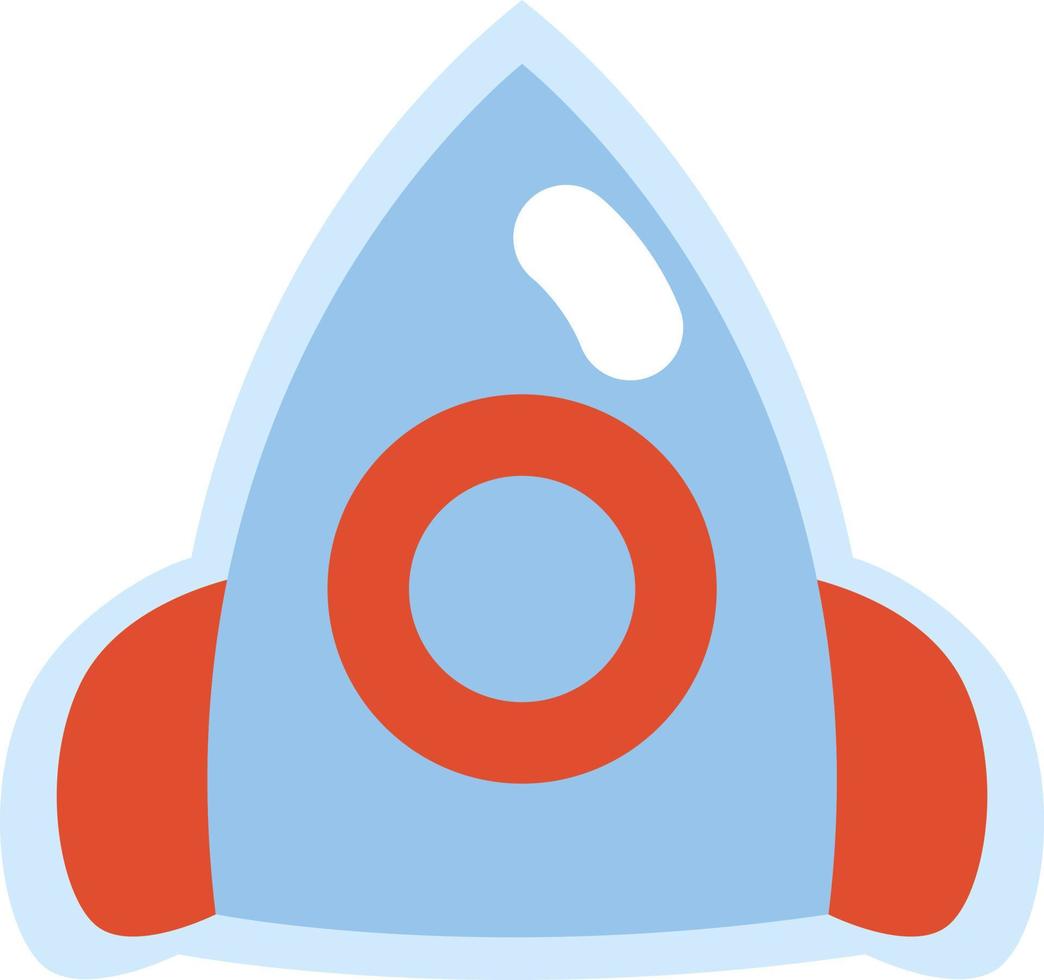 Space ship, illustration, vector on a white background.