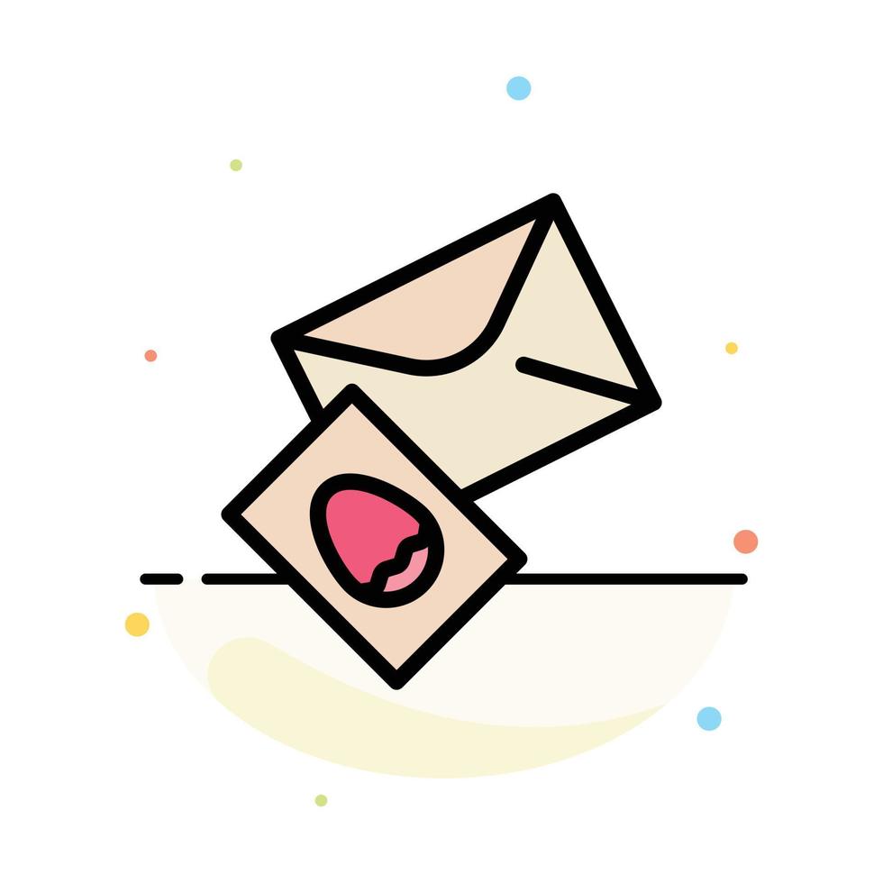 Massage Mail Egg Easter Abstract Flat Color Icon Template vector