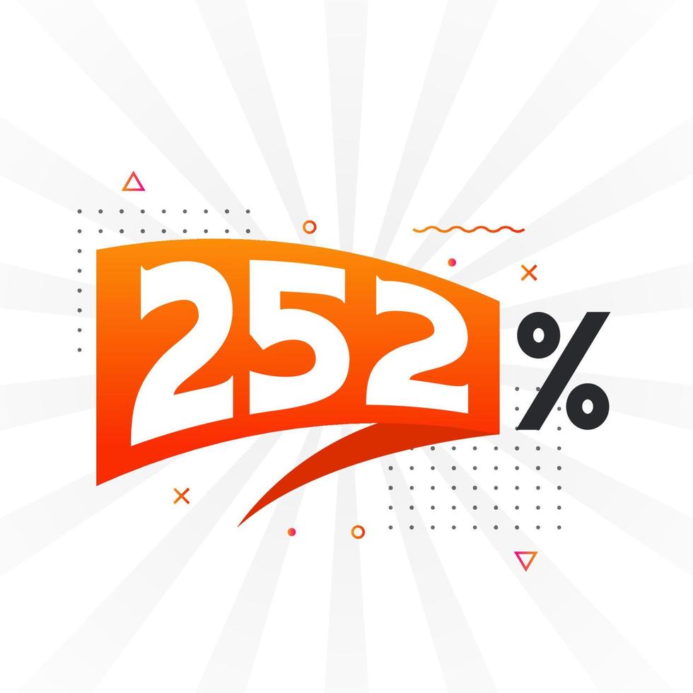 252 discount marketing banner promotion. 252 percent sales promotional design. vector