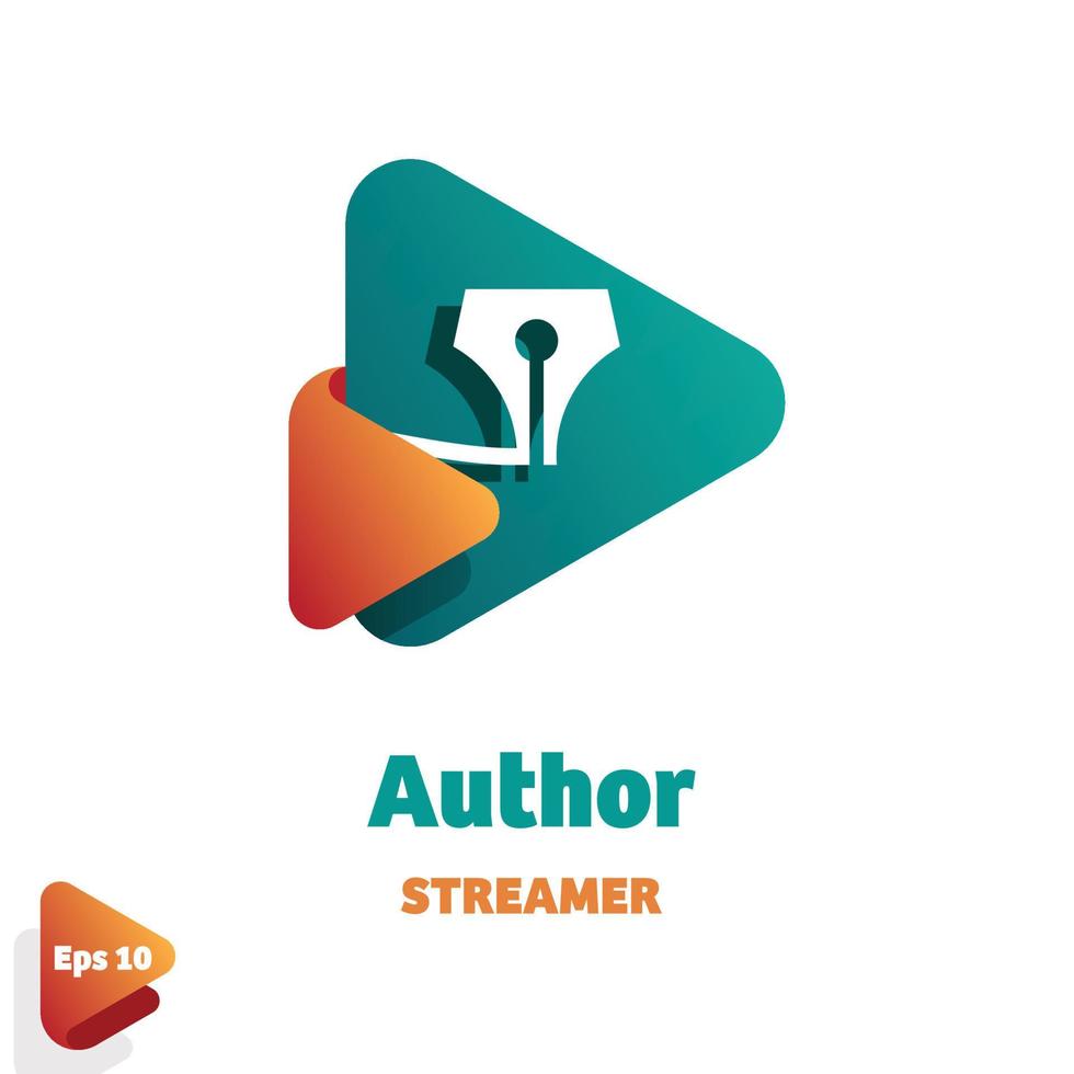 Author Streamer Logo vector