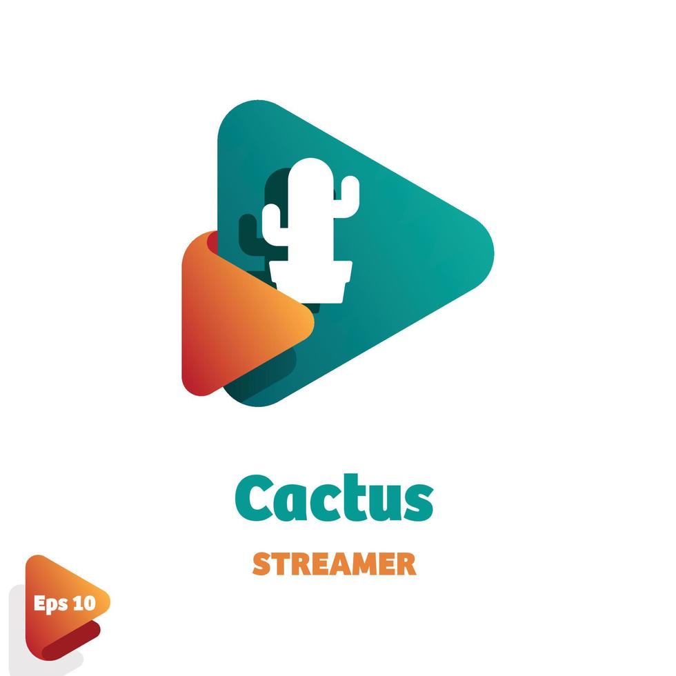 Cactus Streamer Logo vector