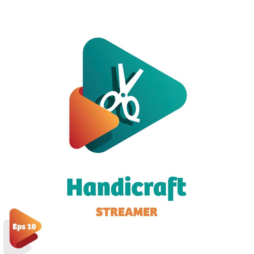 Handicraft Streamer Logo vector