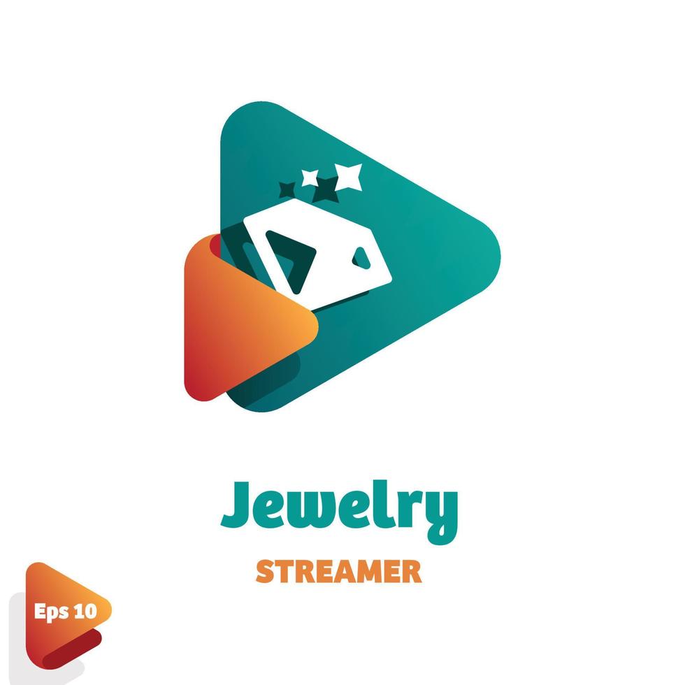 Jewelry Streamer Logo vector