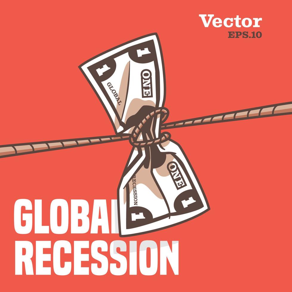 Global Recession Economy vector