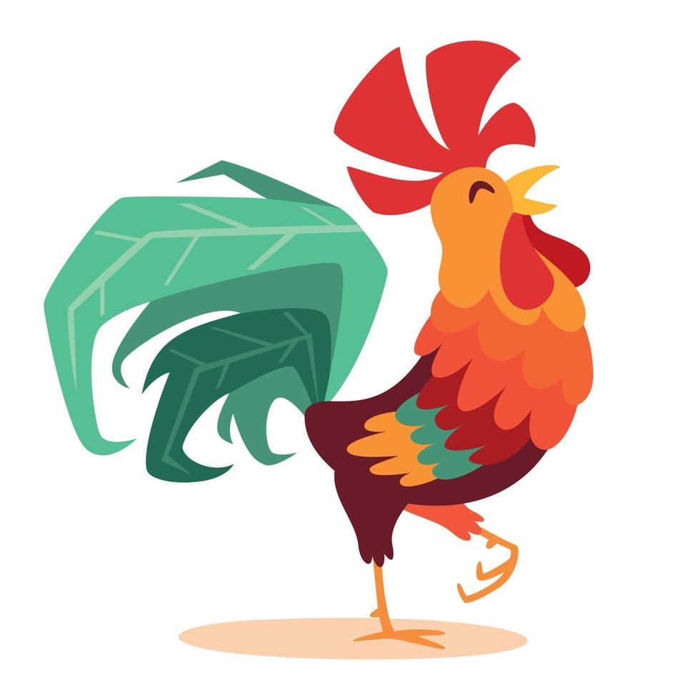 ilustración de dibujos animados de un gallo vector