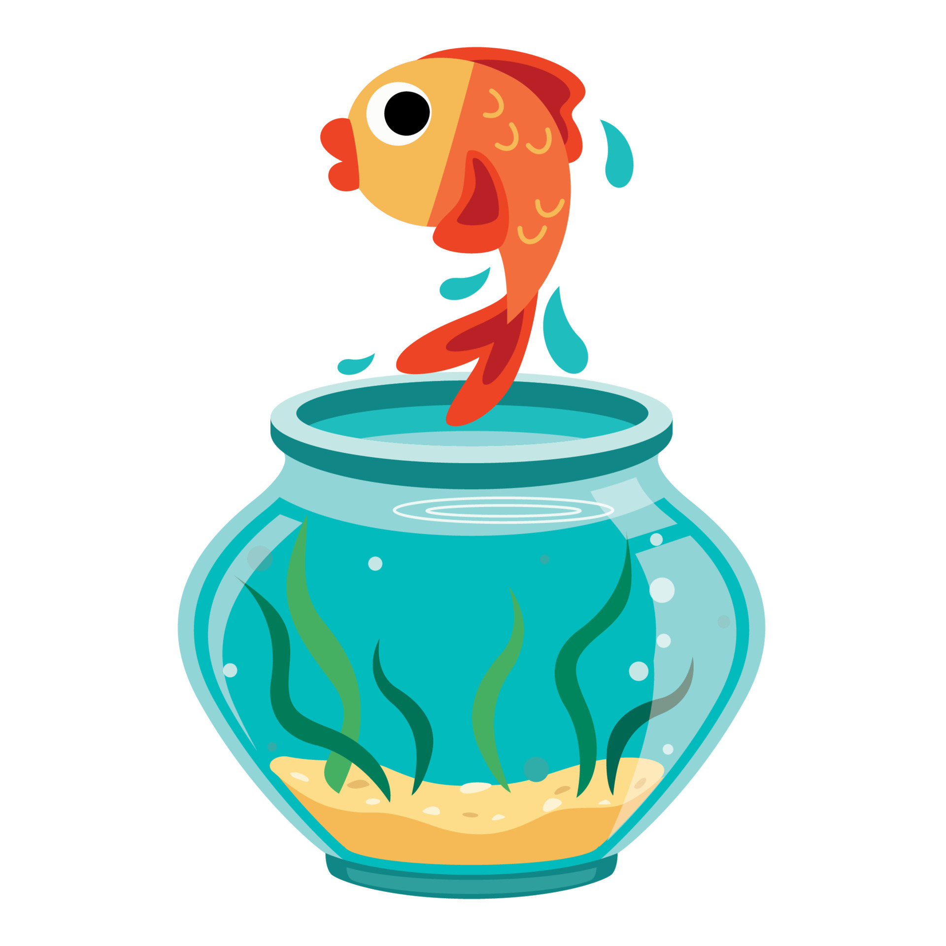 Fish Jumping Out Of Water 13505793 Vector Art at Vecteezy
