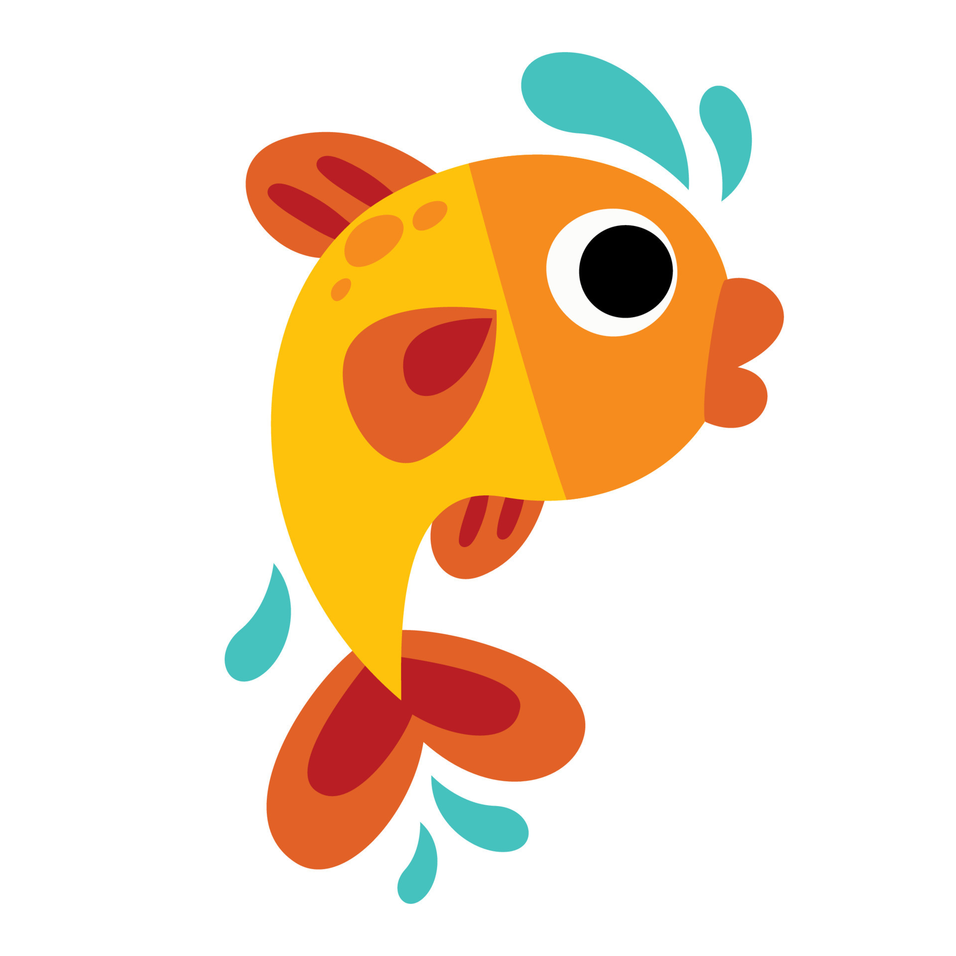 Fish Jumping Out Of Water 13505802 Vector Art at Vecteezy