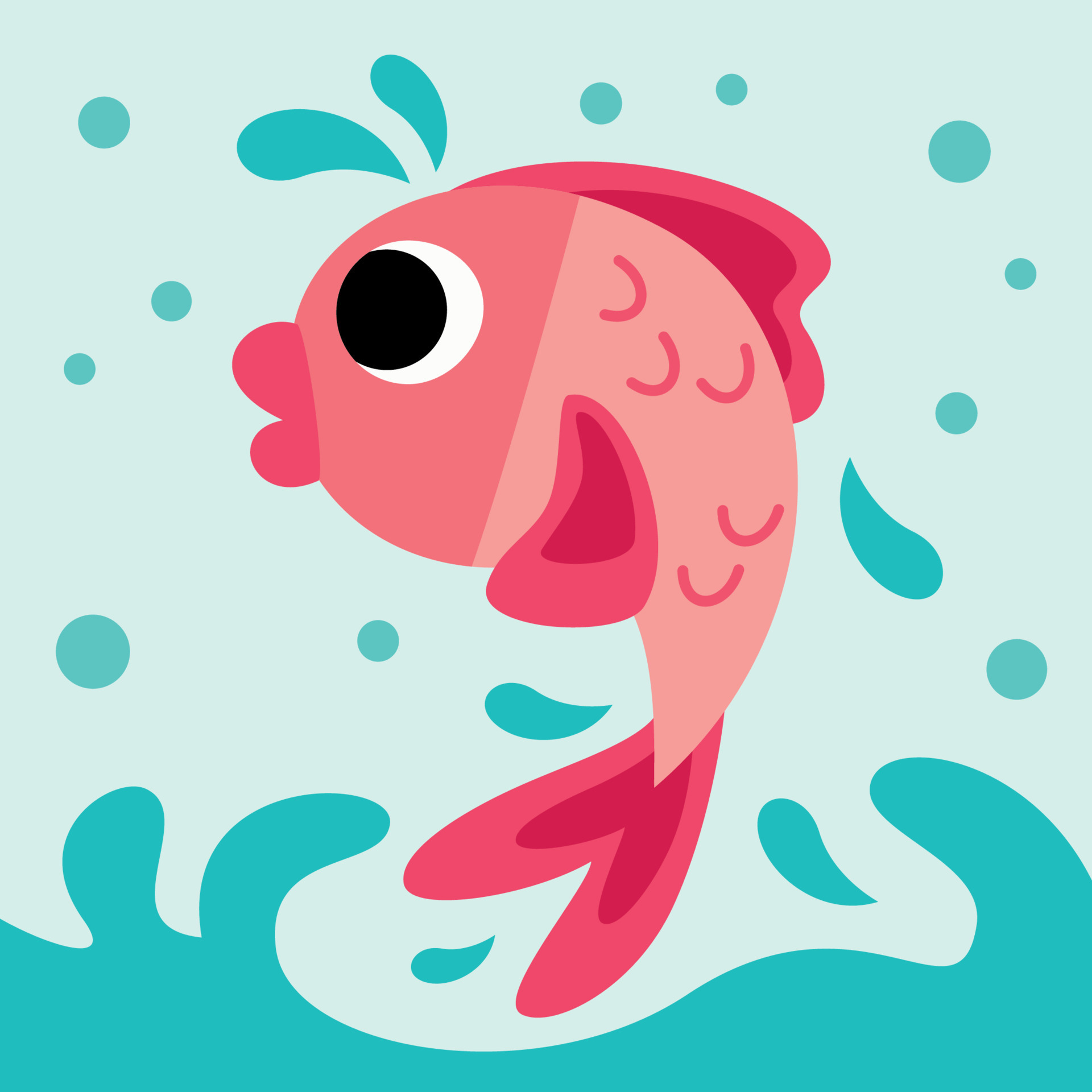 Fish Jumping Out Of Water 13505829 Vector Art at Vecteezy
