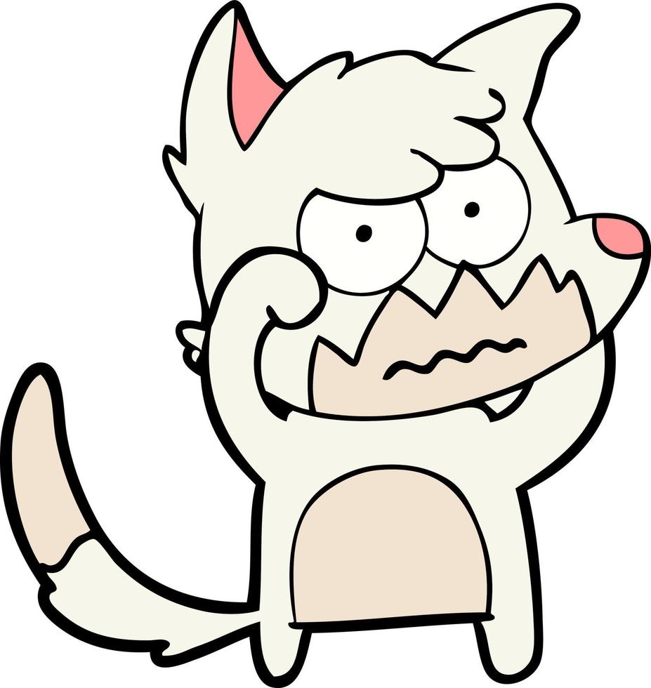 Cartoon annoyed fox vector