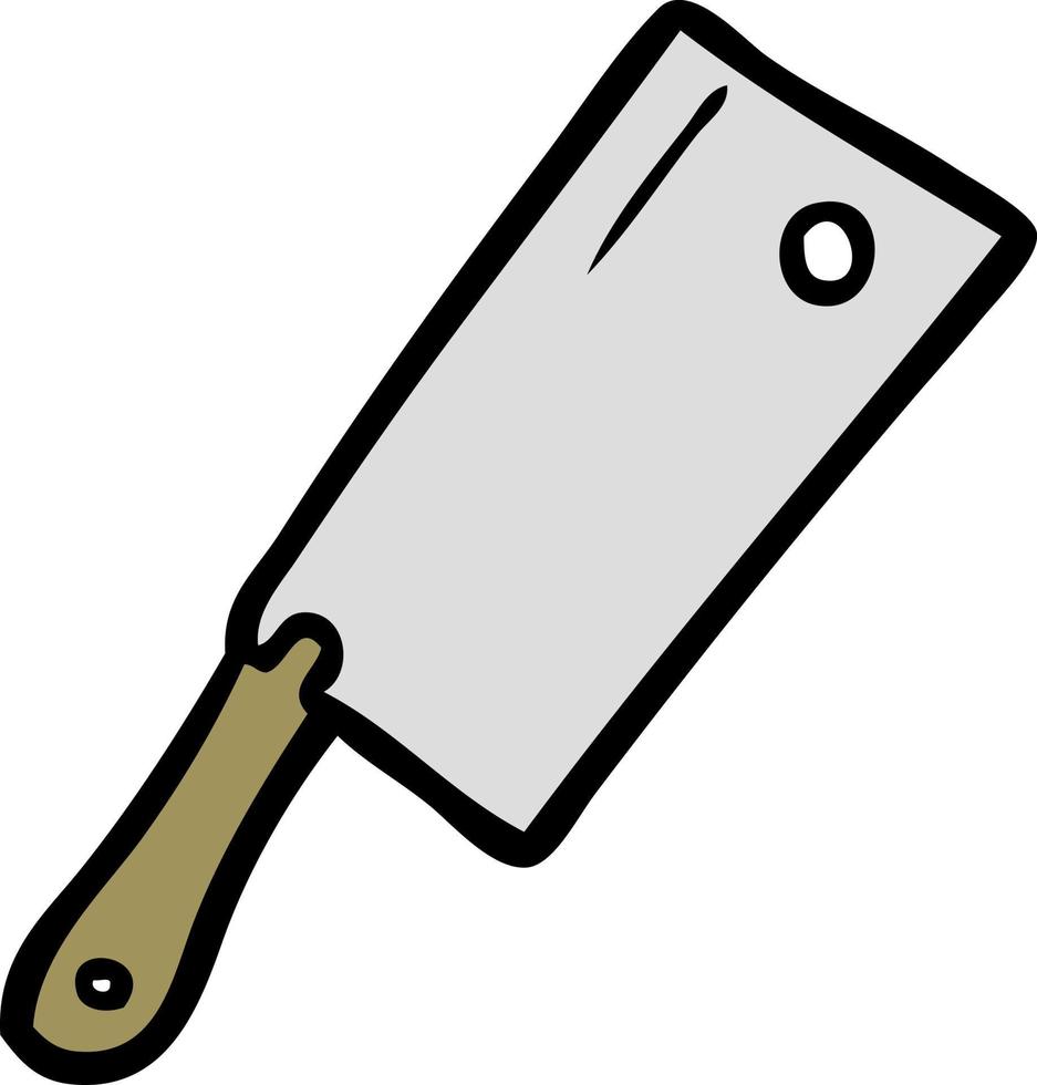 cuchillo de carnicero de dibujos animados vector