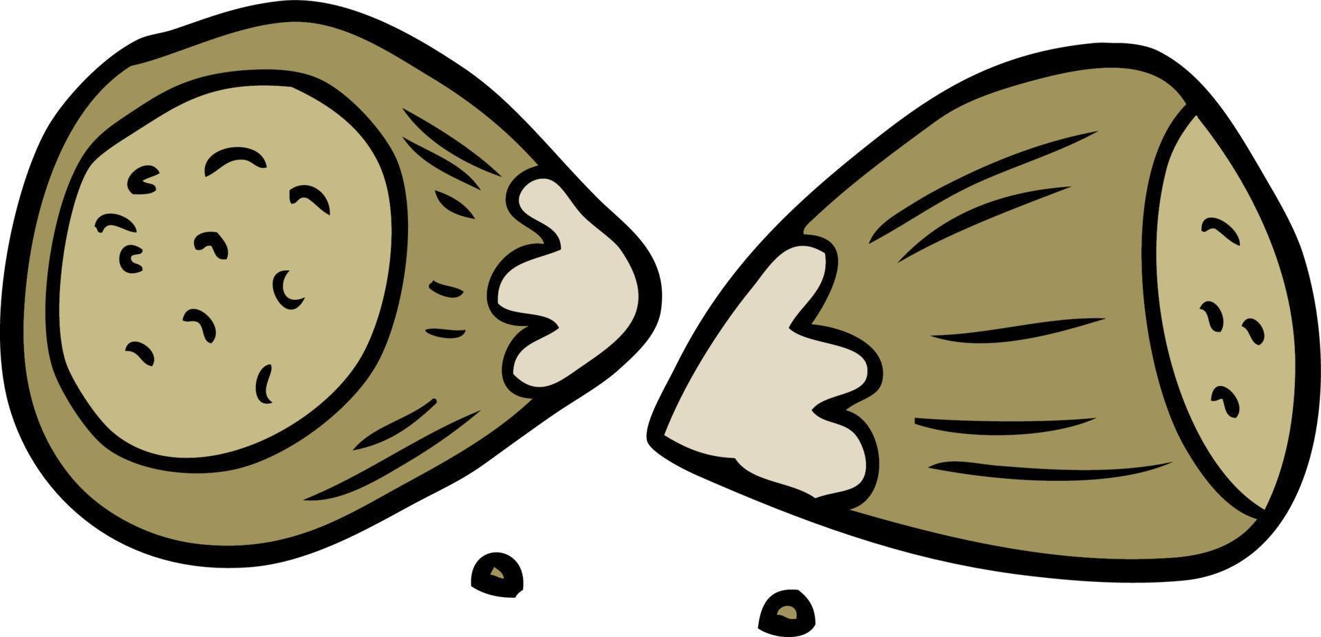 Cartoon hazelnuts illustration vector