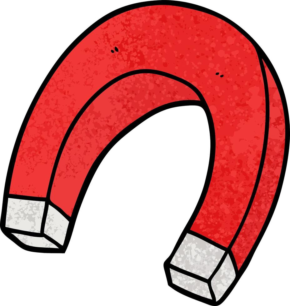 Cartoon red magnet vector