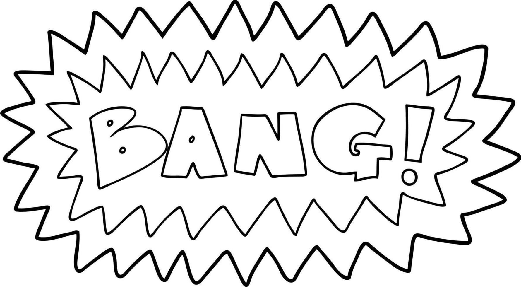 Cartoon bang symbol vector