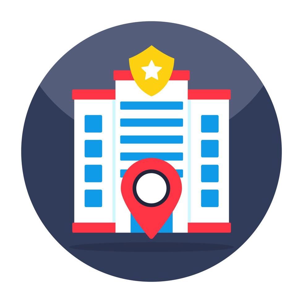 Creative design icon of police station location vector