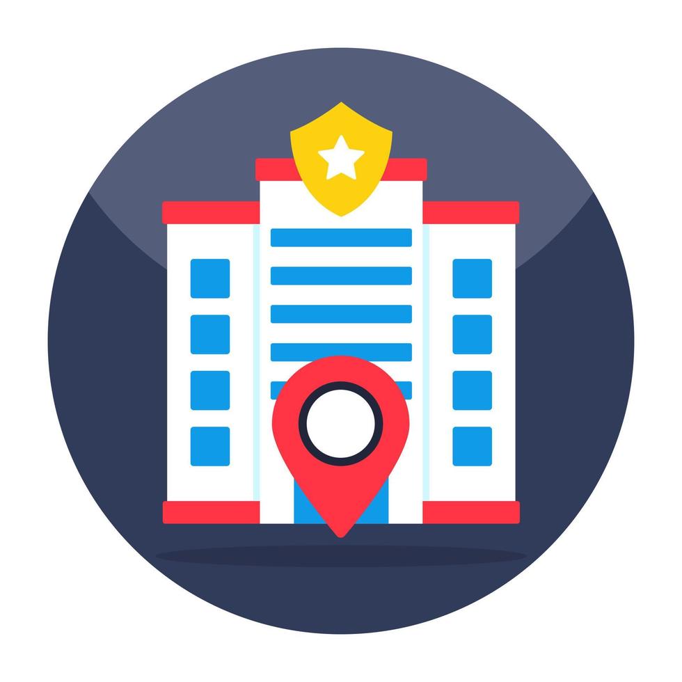 Creative design icon of police station location vector